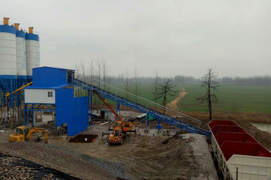 Thai customer concrete batching plant equipment working site - Henan Spark