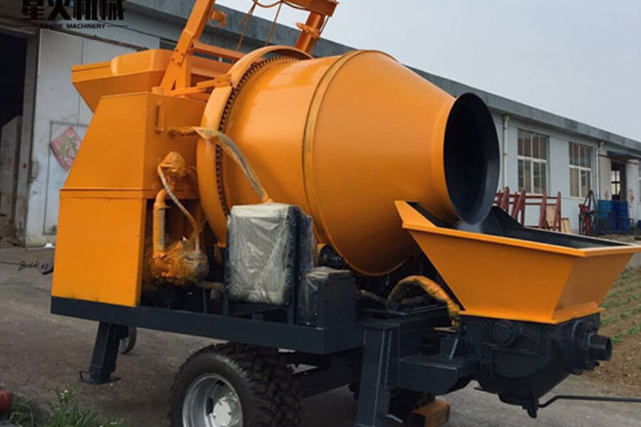 Motor powered concrete mixing pump equipment for sale - Henan Spark