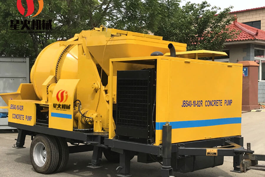 Diesel engine powered concrete mixing pump equipment for sale - Henan Spark