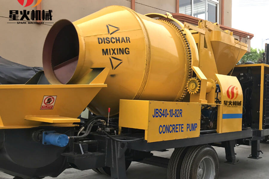 Diesel engine powered concrete mixing pump equipment for sale - Henan Spark