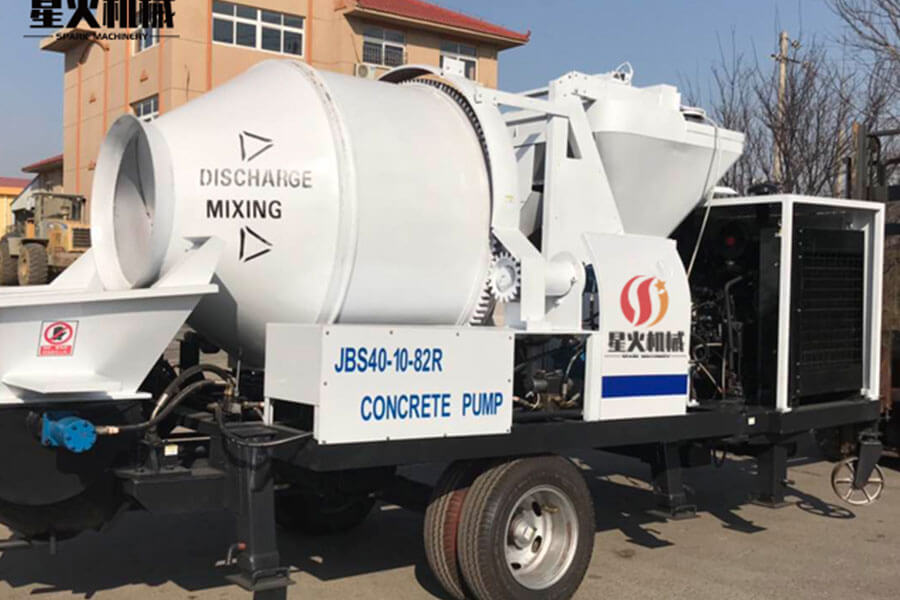 Diesel engine powered concrete mixing pump equipment for sale - Henan Spark