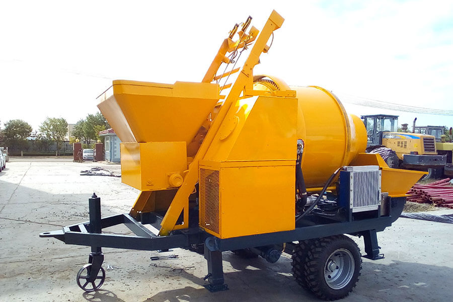 Motor powered concrete mixing pump equipment details - Henan Spark