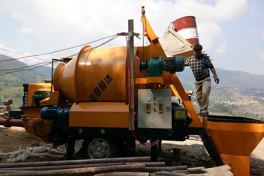 Concrete mixing pump equipment working application field-Henan Spark