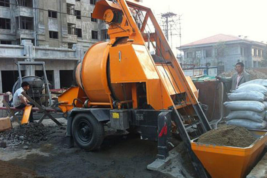 Concrete mixing pump equipment working application field-Henan Spark