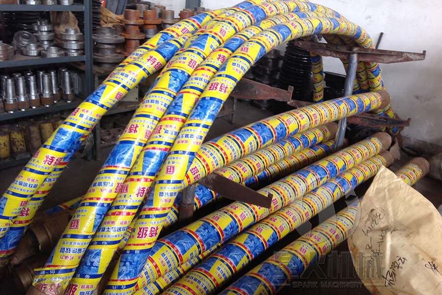 Components of concrete mixing pump, concrete mixing pump pipeline display - Henan Spark