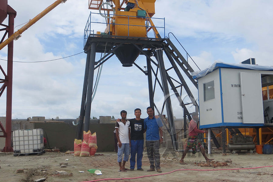 Hopper type fixed concrete batching plant for sale - Henan Spark