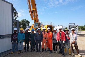 Our customer case site, concrete batching plant production site - Henan Spark