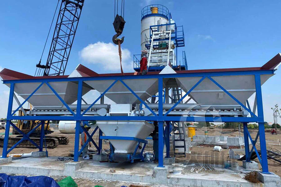 Hopper type fixed concrete batching plant for sale - Henan Spark