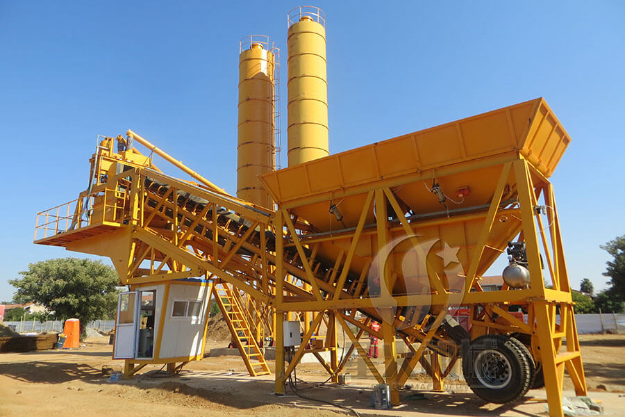 Twin-axis mobile concrete batching plant for sale - Henan Spark
