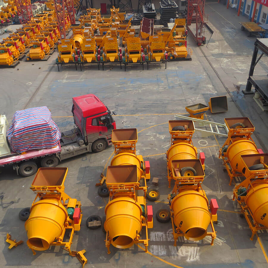 Concrete batching plant equipment manufacturer, concrete mixer inventory display-Henan Spark